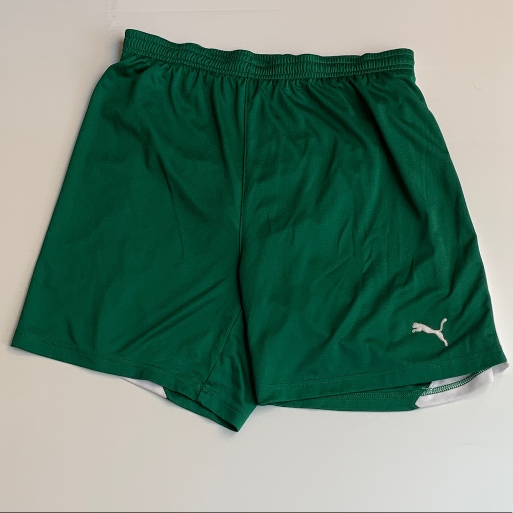 Puma Green Athletic Shorts M